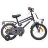 vidaXL Barncykel 14 Tum fr&aring;n 3-5 &aring;r gammal M&ouml;rkgr&aring;