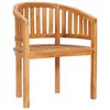 vidaXL Bananstol massiv teak