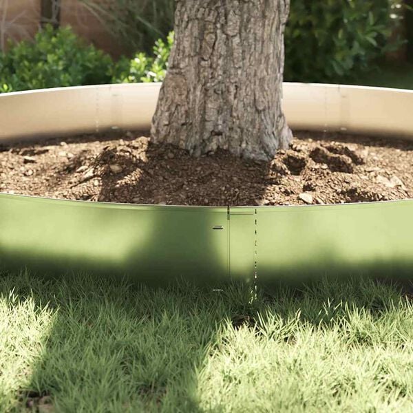 vidaXL Gr&auml;skanter 20 pcs Silver 100 x 25 x 0,07 cm Galvaniserat St&aring;l