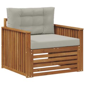 vidaXL Utomhussoffset Massivt akaciatr&auml; och polyester Naturf&auml;rg