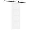 vidaXL Skjutd&ouml;rr 78 x 211 cm Konstruerat tr&auml; Vit och svart