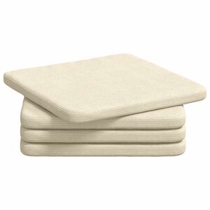 vidaXL Sittkuddar 4 st Kordread tyg Gr&auml;ddvit 40 x 40 x 3 cm
