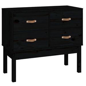 vidaXL Konsolbord svart 90x40x78 cm massiv furu