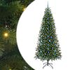 vidaXL Konstgjord julgran med 300 LED-lampor Gr&ouml;n 210 cm PE och PVC