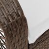vidaXL Gungstol för trädgården med dynor brun konstrotting