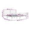 vidaXL Sängram vit massiv furu 180x200 cm