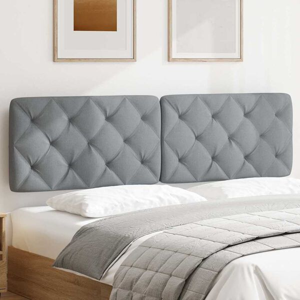 vidaXL Headboard Cushion Light Grey 180 cm Fabric