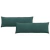 vidaXL Sofakuddar 2 pcs M&ouml;rkgr&ouml;n 120 x 40 cm Kordread tyg