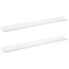 vidaXL Flytande hylla 2 st Vit 80 x 9 x 2,5 cm St&aring;l
