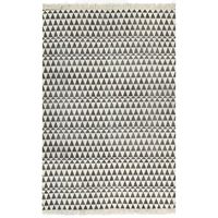 vidaXL Kelimmatta bomull 120x180 cm med mönster svart/vit