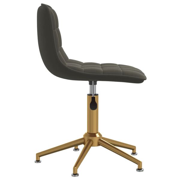 vidaXL Snurrbara matstolar 4 st m&ouml;rkgr&aring; sammet