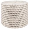 vidaXL Juterep 12 mm Vit 100% Tossa jute