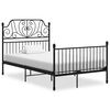 vidaXL S&auml;ngram utan madrass svart metall 120x200 cm