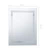 vidaXL Badrumsspegel LED med touch-sensor 60x80 cm