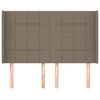 vidaXL S&auml;nggavel med kanter taupe 147x16x118/128 cm tyg