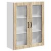 vidaXL V&auml;ggglasf&ouml;rr&aring;d LUCCA Sonoma-ek 80 x 31 x 100 cm Konstruerat tr&auml;