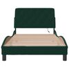 vidaXL Bed Frame with LED without Mattress Dark Green 100x200 cm Velvet