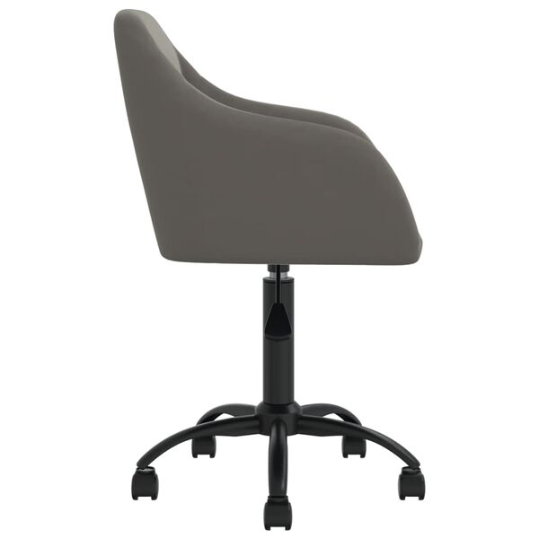 vidaXL Snurrbar matstol m&ouml;rkgr&aring; sammet