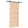 vidaXL Skjutdörr Naturfärg 80 x 208 cm Massiv furu