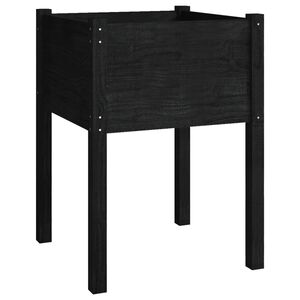 vidaXL Odlingsl&aring;da svart 50x50x70 cm massiv furu