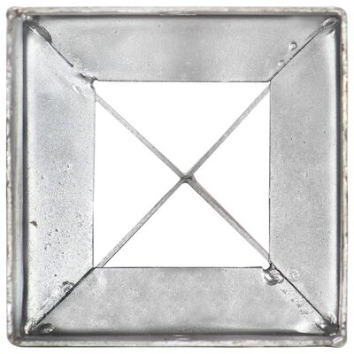 vidaXL Jordspett 12 st silver 10x10x76 cm galvaniserat stål