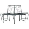 vidaXL Tr&auml;db&auml;nk 4-Antal sittplatser 160 x 80 x 89 cm St&aring;l Silvergr&aring;