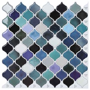 vidaXL Lanturn Platta 10 st Bl&aring;gr&ouml;n 27 x 27 cm Polyuretan och PET