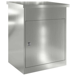 vidaXL Paketbox med lagring Svart 47,5 x 38 x 59 cm Galvaniserat St&aring;l