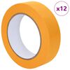 vidaXL M&aring;lartape 12 pcs Gul 25mm x 50m Papper