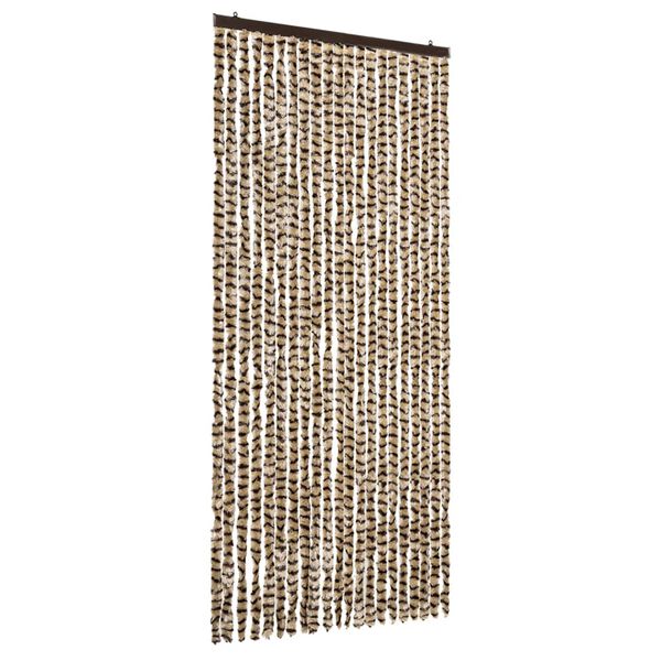 vidaXL Insektsdraperi beige och brun 90x220 cm chenille