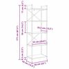 vidaXL Hyllsystem R&ouml;kt ek 56 x 34 x 171 cm Konstruerat tr&auml;