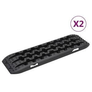 vidaXL Greppmattor 2 st svart 106x30,5x7 cm nylon