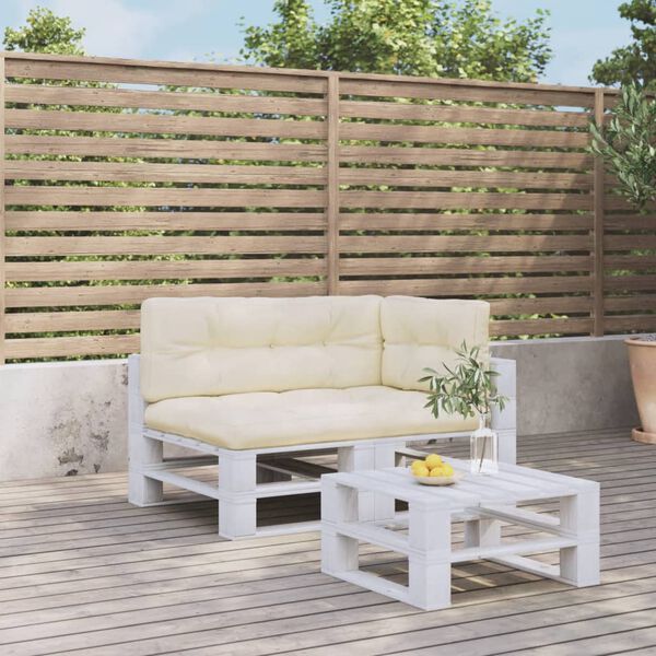 vidaXL Palldynor 3 st gr&auml;ddvit tyg