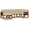 vidaXL Utomhussoffset med kudde 6 pcs Naturlig och Beige