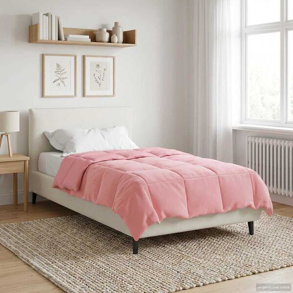 vidaXL Sommar Duvet Quiltad Rosa 140 x 200 cm Mikrofiber