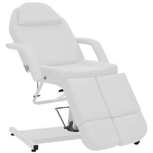 vidaXL Behandlingsstol konstl&auml;der vit 180x62x78 cm