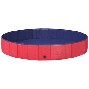 vidaXL Hundpool R&ouml;d &Oslash;200 x 30 cm Tjock PVC