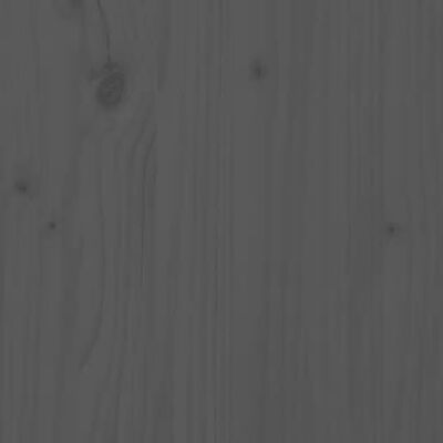 vidaXL Sängram med huvudgavel grå 90x200 cm massivt trä