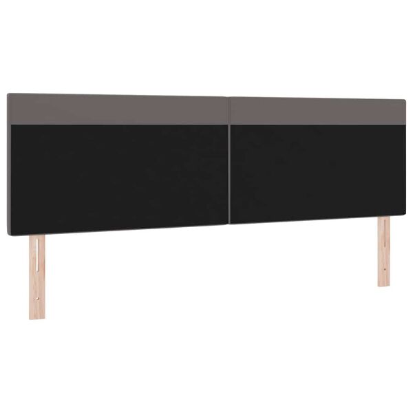 vidaXL LED huvuddyna Gr&aring; 180 cm Konstl&auml;der