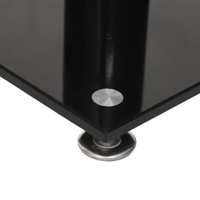 vidaXL Stativ för högtalare 2 st svart härdat glas 3-pelarmodell