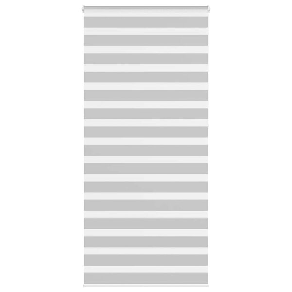 vidaXL Rullgardin zebra ljusgr&aring; 110x230 cm tyg bredd 105,9cm polyester