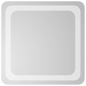 vidaXL LED Badrumsspegel med spegel Transparent 40 x 40 cm h&auml;rdat glas