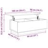 vidaXL Soffbord vit 100x50x35 cm massiv furu