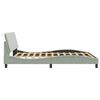 vidaXL Bed Frame without Mattress "Hanko" Light Grey 160x200 cm Velvet