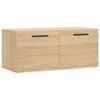 vidaXL V&auml;ggsk&aring;p sonoma-ek 80x36,5x35 cm konstruerat tr&auml;