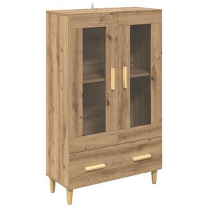 vidaXL Sk&aring;p med l&aring;da Artisan Ek 70 x 31 x 115 cm Konstruerat tr&auml;