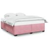 vidaXL S&auml;ngram rosa 200x200 cm sammet