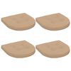 vidaXL 4-delade Sittdynor 4 st 100% Polyester Sand 45 x 45 x 5 cm