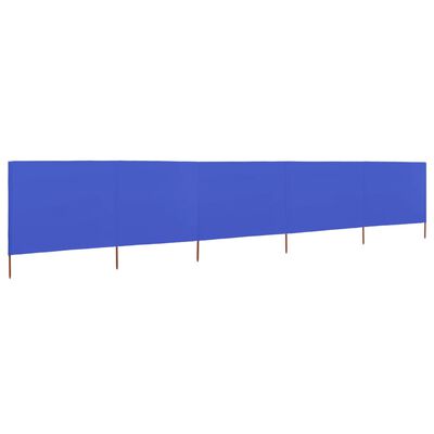 vidaXL Vindskydd 5 paneler tyg 600x80 cm azurblå
