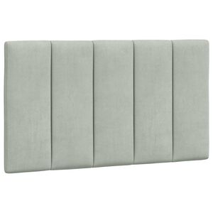 vidaXL Headboard Cushion "Hanko" Light Grey 80 cm Velvet
